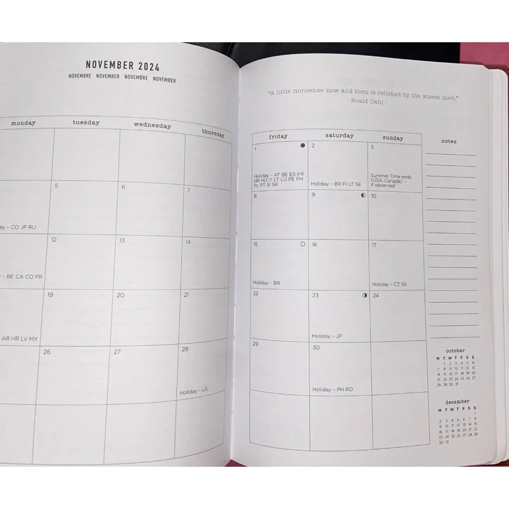 Leeds of London Weekly Planner‎ 2024 Holidays Monthly Career Organizer British